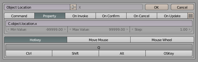 Modal Operator Slot Tabs